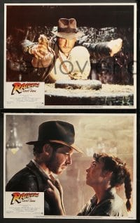 6c445 RAIDERS OF THE LOST ARK 8 LCs 1981 Harrison Ford, George Lucas & Steven Spielberg classic!