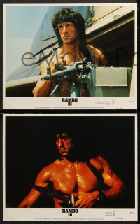 6c448 RAMBO III 8 LCs 1988 Sylvester Stallone returns as John Rambo, Richard Crenna