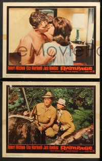 6c449 RAMPAGE 8 LCs 1963 Robert Mitchum & Elsa Martinelli in the Malaysian jungle!