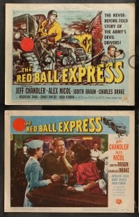 6c452 RED BALL EXPRESS 8 LCs 1952 Budd Boetticher, Army Devil Driver Jeff Chandler, w/ cool TC art!