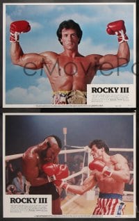 6c463 ROCKY III 8 LCs 1982 boxer & director Sylvester Stallone, Burgess Meredith, Weathers, Mr. T!