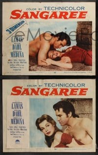 6c476 SANGAREE 8 3D LCs 1953 Fernando Lamas & sexy Arlene Dahl, romantic adventure!
