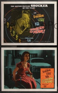 6c481 SCREAM OF FEAR 8 LCs 1961 Hammer, great images of Susan Strasberg, classic screaming TC!