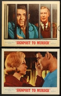 6c496 SIGNPOST TO MURDER 8 LCs 1965 Joanne Woodward, Stuart Whitman, are we all potential killers?
