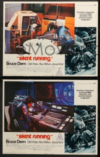 6c497 SILENT RUNNING 8 LCs 1972 Douglas Trumbull, cool art of Bruce Dern & his robot by Akimoto!