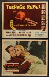 6c537 TEENAGE REBEL 8 LCs 1956 Michael Rennie sends daughter to mom Ginger Rogers so he can have fun