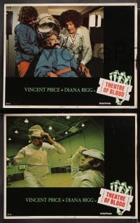 6c803 THEATRE OF BLOOD 4 LCs 1973 great images of puppet master Vincent Price, English horror!