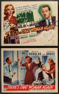 6c543 THERE'S THAT WOMAN AGAIN 8 LCs 1939 Melvyn Douglas, Virginia Bruce, Ridges, complete set!