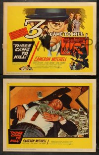 6c552 THREE CAME TO KILL 8 LCs 1960 Cameron Mitchell, John Lupton, cool spy action images!