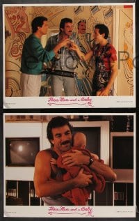 6c553 THREE MEN & A BABY 8 LCs 1987 Tom Selleck, Ted Danson, Steve Guttenberg, Leonard Nimoy