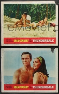 6c696 THUNDERBALL 6 LCs 1965 great images of Sean Connery as James Bond 007, Peters, Beswick!