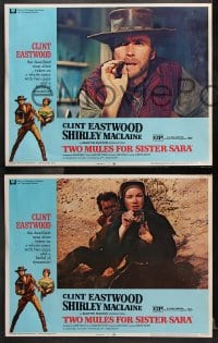 6c568 TWO MULES FOR SISTER SARA 8 LCs 1970 images of Clint Eastwood & Shirley MacLaine!
