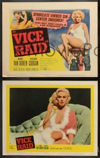 6c581 VICE RAID 8 LCs 1960 great images of super sexy phony model Mamie Van Doren!