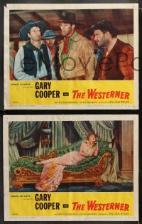 6c590 WESTERNER 8 LCs R1954 William Wyler directed, Gary Cooper, Dana Andrews, Walter Brennan!