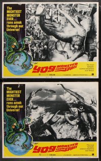6c609 YOG: MONSTER FROM SPACE 8 LCs 1971 it was spewed from intergalactic space to clutch Earth!