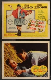6c610 YOU CAN'T RUN AWAY FROM IT 8 LCs 1956 Jack Lemmon & Allyson in remake of It Happened One Night!