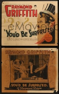 6c698 YOU'D BE SURPRISED 6 LCs 1926 Raymond Griffith, Dorothy Sebastian, crime comedy, ultra-rare!