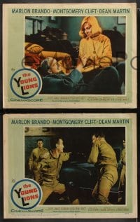6c893 YOUNG LIONS 3 LCs 1958 romantic images of Dean Martin & sexy Barbara Rush!