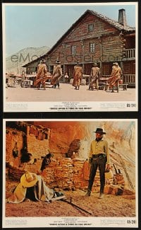 6d231 ONCE UPON A TIME IN THE WEST 2 color 8x10 stills 1969 Jason Robards, Henry Fonda, Sergio Leone