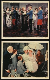 6d233 SWAN 2 color 8x10 stills 1956 images of beautiful Grace Kelly, Alec Guinness, Louis Jourdan!