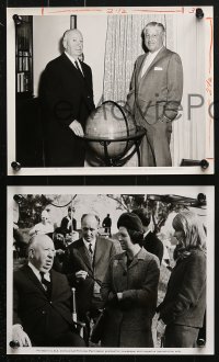6d837 ALFRED HITCHCOCK 4 8x10 stills 1940s-1970s on set of Topaz, and receiving an award!