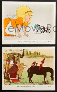 6d120 ALICE OF WONDERLAND IN PARIS 8 color 8x10 stills 1966 great cartoon images!