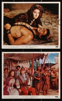 6d199 CONQUEROR 5 color 8x10 stills 1961 great images of barbarian John Wayne, sexy Susan Hayward!