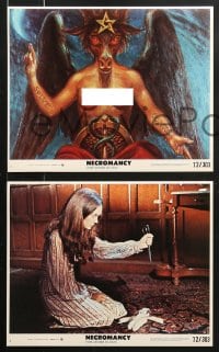 6d154 NECROMANCY 8 8x10 mini LCs 1972 Orson Welles, Pamela Franklin, wild occult horror images!