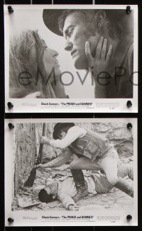 6d362 PROUD & THE DAMNED 16 8x10 stills 1972 Chuck Connors, most explosive action!