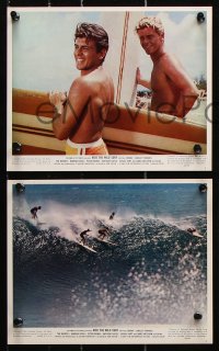 6d202 RIDE THE WILD SURF 5 color 8x10 stills 1964 Fabian, lots of cool surfing images!