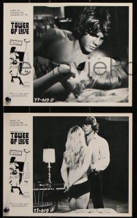 6d901 TOWER OF LOVE 4 8x10 stills 1973 Jean Pascal, Kitty Lombard, sexy scantily-clad women!
