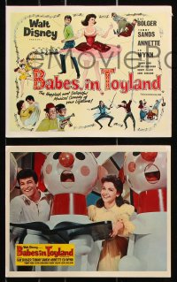 6d028 BABES IN TOYLAND 8 color English FOH LCs 1962 Walt Disney, Bolger, Sanders, Annette, musical!