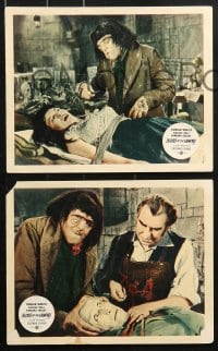 6d031 BLOOD OF THE VAMPIRE 8 color English FOH LCs 1958 Donald Wolfit, Maddern & Barbara Shelley!
