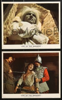 6d035 CRY OF THE BANSHEE 8 color English FOH LCs 1970 Edgar Allan Poe probes new depths of terror!