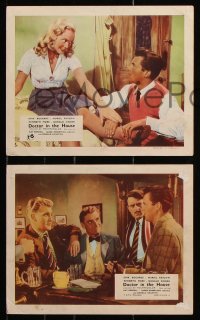 6d094 DOCTOR IN THE HOUSE 4 color English FOH LCs 1955 Dr. Dirk Bogarde, Muriel Pavlow, Kenneth More!