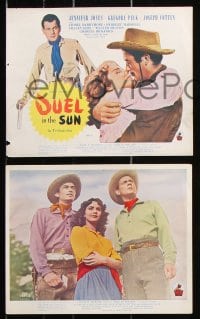 6d082 DUEL IN THE SUN 7 color English FOH LCs 1947 Jennifer Jones, Peck & Cotten in King Vidor epic!