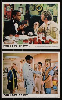 6d095 FOR LOVE OF IVY 4 color English FOH LCs 1968 Sidney Poitier, Abbey Lincoln, Beau Bridges!
