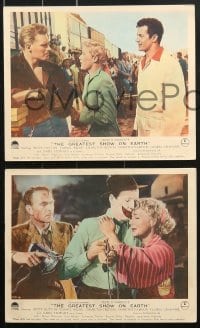 6d045 GREATEST SHOW ON EARTH 8 color English FOH LCs 1952 James Stewart, Betty Hutton & Kelly!