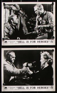 6d002 HELL IS FOR HEROES 8 English FOH LCs 1962 Steve McQueen, Bob Newhart, Don Siegel, rare!