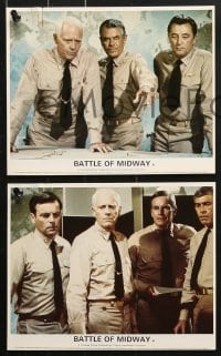 6d054 MIDWAY 8 color English FOH LCs 1976 Charlton Heston, Battle of Midway, Jack Smight, WWII!