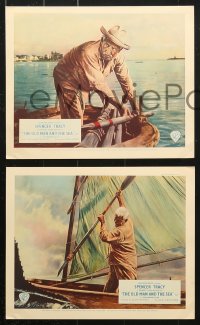 6d059 OLD MAN & THE SEA 8 color English FOH LCs 1959 John Sturges, Spencer Tracy, from Ernest Hemingway!