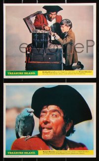 6d076 TREASURE ISLAND 8 color English FOH LCs R1970s Bobby Driscoll, Robert Newton as Long John Silver!