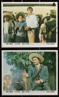 6d078 VILLA RIDES 8 color English FOH LCs 1968 Brynner as Pancho & Robert Mitchum, Peckinpah!