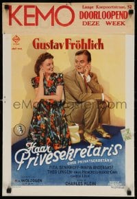 6f303 IHR PRIVATSEKRETAR Belgian 1940s completely different art of Gustav Frolich and Benkhoff!