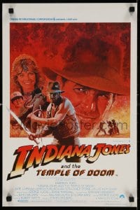 6f305 INDIANA JONES & THE TEMPLE OF DOOM Belgian 1984 Harrison Ford, Capshaw, art by Jouin!