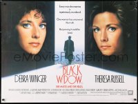 6f348 BLACK WIDOW British quad 1987 headshots of sexy Debra Winger & Theresa Russell!