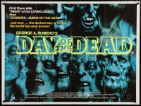 6f355 DAY OF THE DEAD British quad 1985 Romero's Night of the Living Dead zombie horror sequel!
