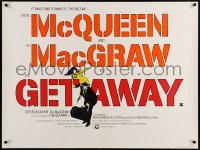6f364 GETAWAY British quad 1972 Steve McQueen, Ali McGraw, different escape art & very rare!