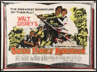 6f394 SWISS FAMILY ROBINSON British quad R1960s John Mills, Walt Disney family fantasy classic!