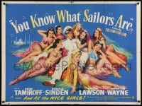 6f398 YOU KNOW WHAT SAILORS ARE British quad 1954 sexy English harem girls, Eric W. Pulford art!